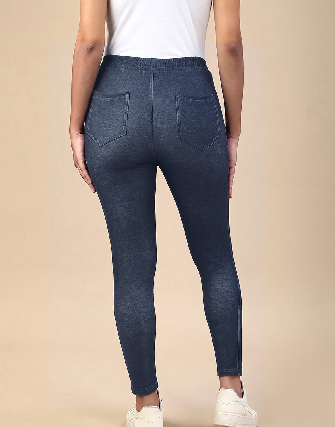 JEGGINGS INDIAN FLOWER DENIM BLUE E6320-E7036-37 050626JB