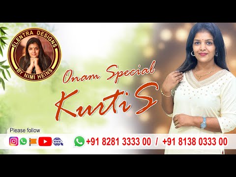 010825 (E6265) ONAM SPECIAL KURTI - Cream Gold