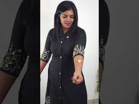 031025DK (E6553) DRESS KURTI - Black n Lavender