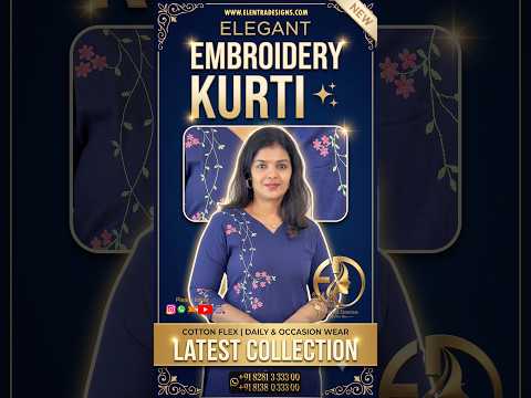 EMBROIDERY KURTI BLACK E7338 230926EK