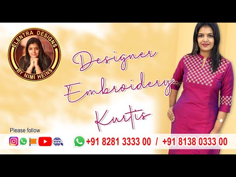 010924C (E4190) DESIGNER EMBROIDERY KURTI - Grayish Brown