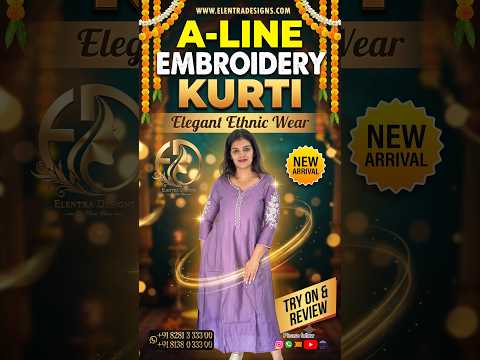 A-LINE EMBROIDERY KURTI PINK MAUVE E7390 101026AK
