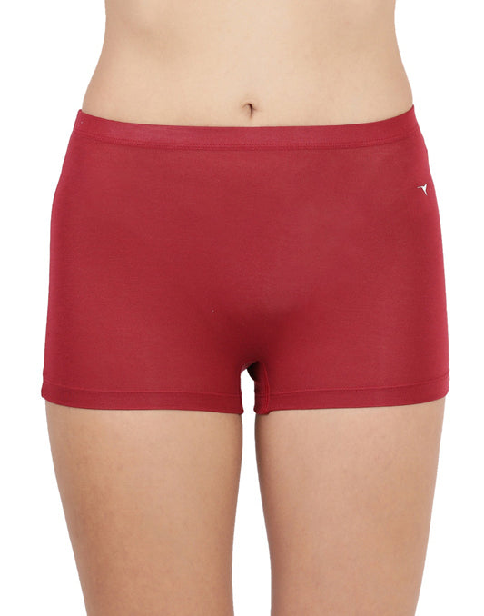 SHORTS PANTY BLOSSOM FEATHER REDDISH MAROON E6431 190925PS - ELENTRA DESIGNS BY NIMI HEINS