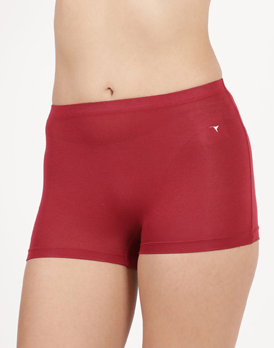 SHORTS PANTY BLOSSOM FEATHER REDDISH MAROON E6431 190925PS - ELENTRA DESIGNS BY NIMI HEINS