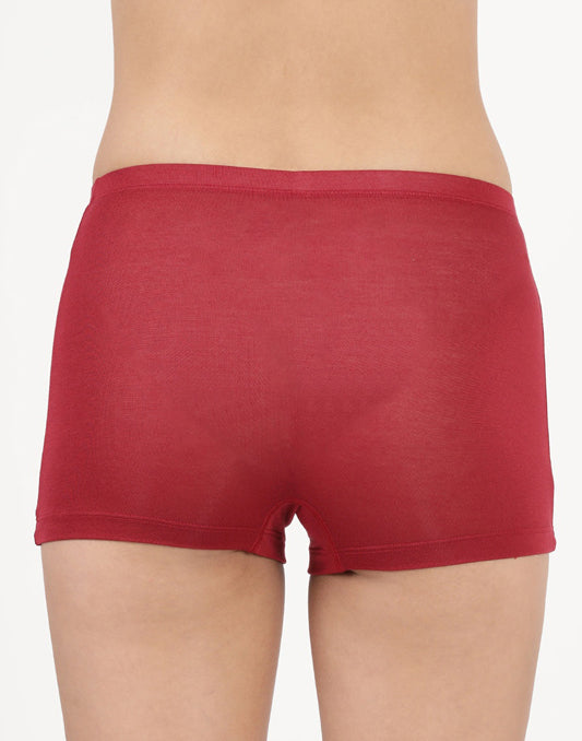 SHORTS PANTY BLOSSOM FEATHER REDDISH MAROON E6431 190925PS - ELENTRA DESIGNS BY NIMI HEINS