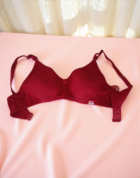 121025BR (E6077 - E6078) V-MAX SEMI PADDED BRA - Reddish Maroon