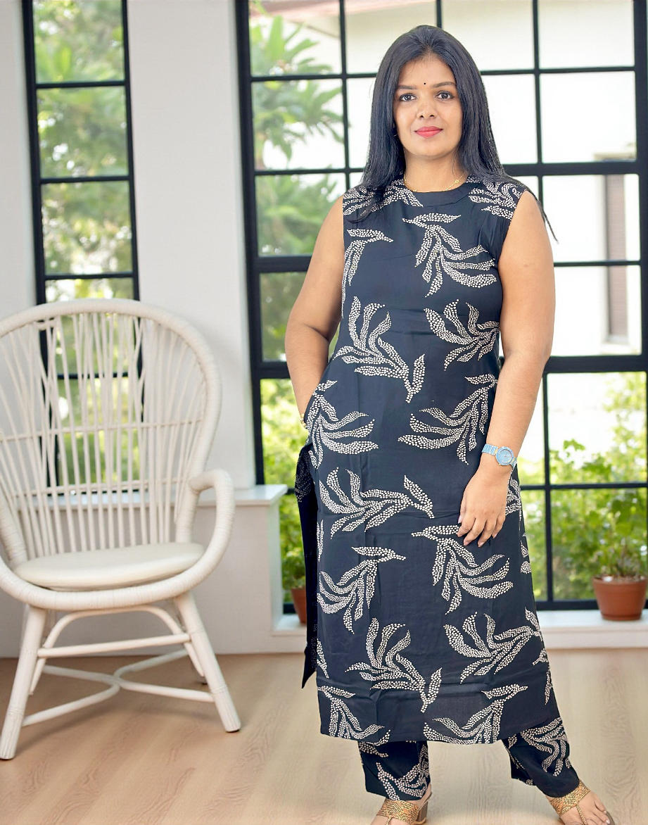 281125CS (E6622) CO-ORD SET - Black 2