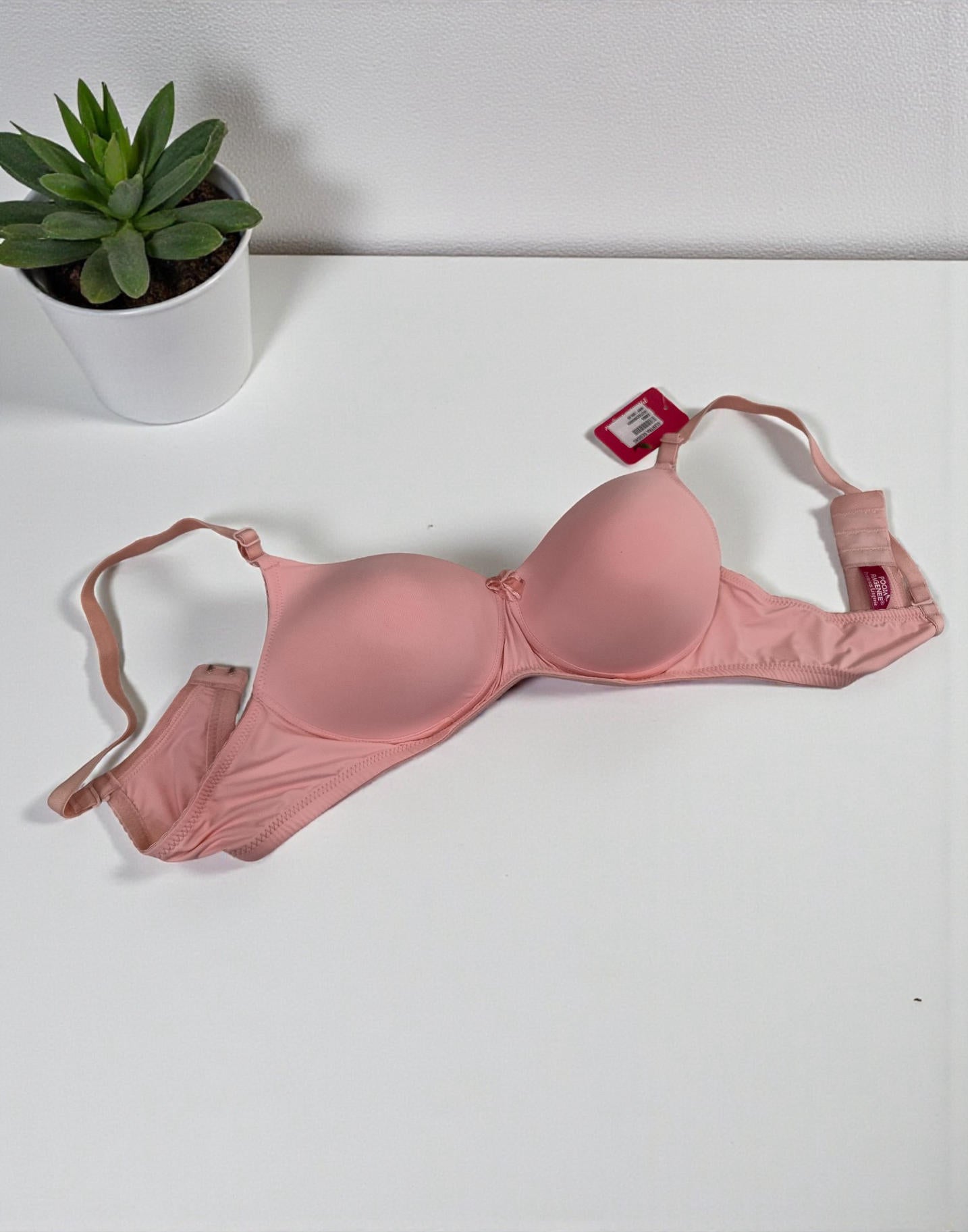 151225BR (E6655) POOJA RAGINI PADDED BRA - Pastel Pink