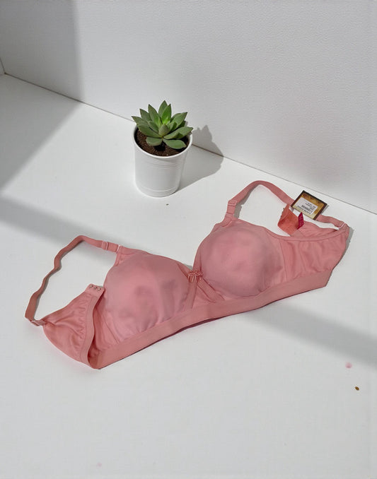 151225BR (E6658) POOJA RAGINI NON PADDED BRA - Pastel Pink
