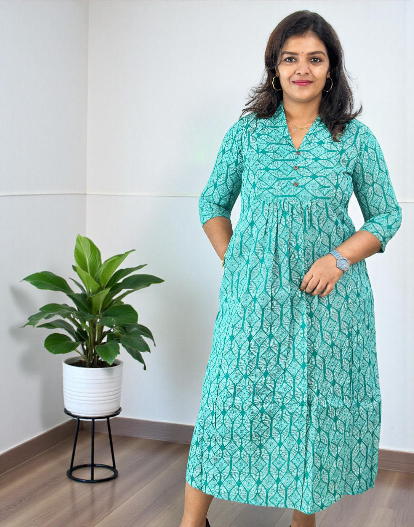 241225DK (E6675) DRESSES - Rama Green