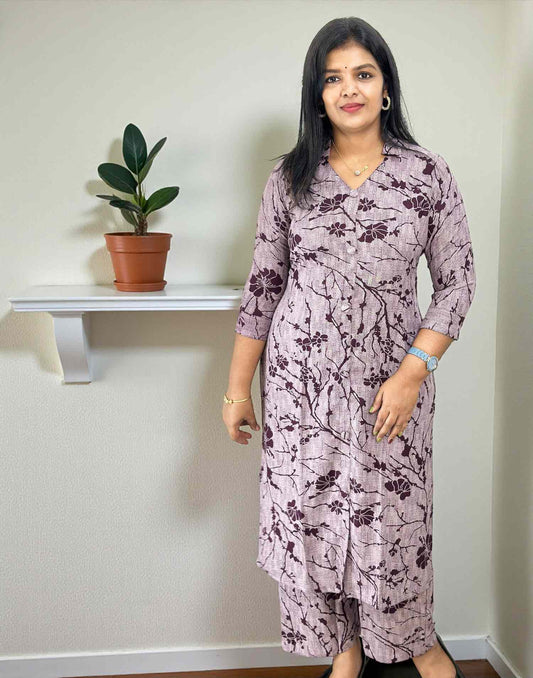 271025CS (E6595) CO-ORD SET - Purple