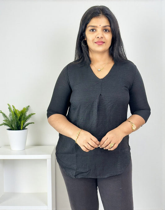 061125ST (E6599) SHORT TOP - Black