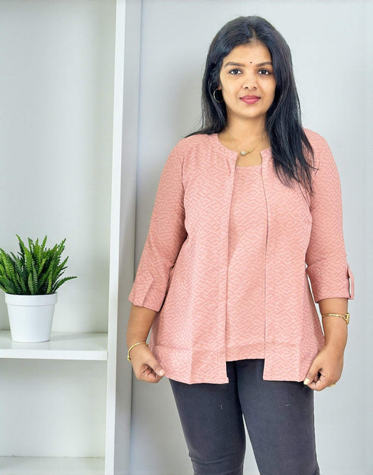 061125ST (E6612) SHORT TOP - Peach