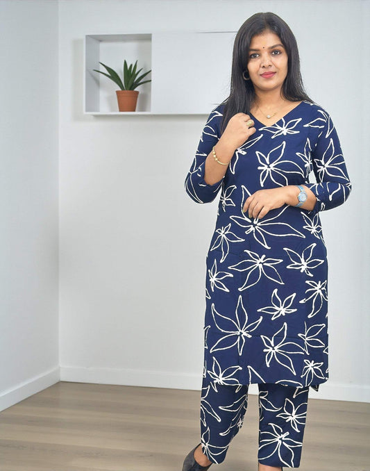 271025CS (E6594) CO-ORD SET - Dark Blue