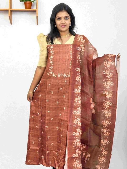 030925ML (E6480) UN-STITCHED SETS - Rust