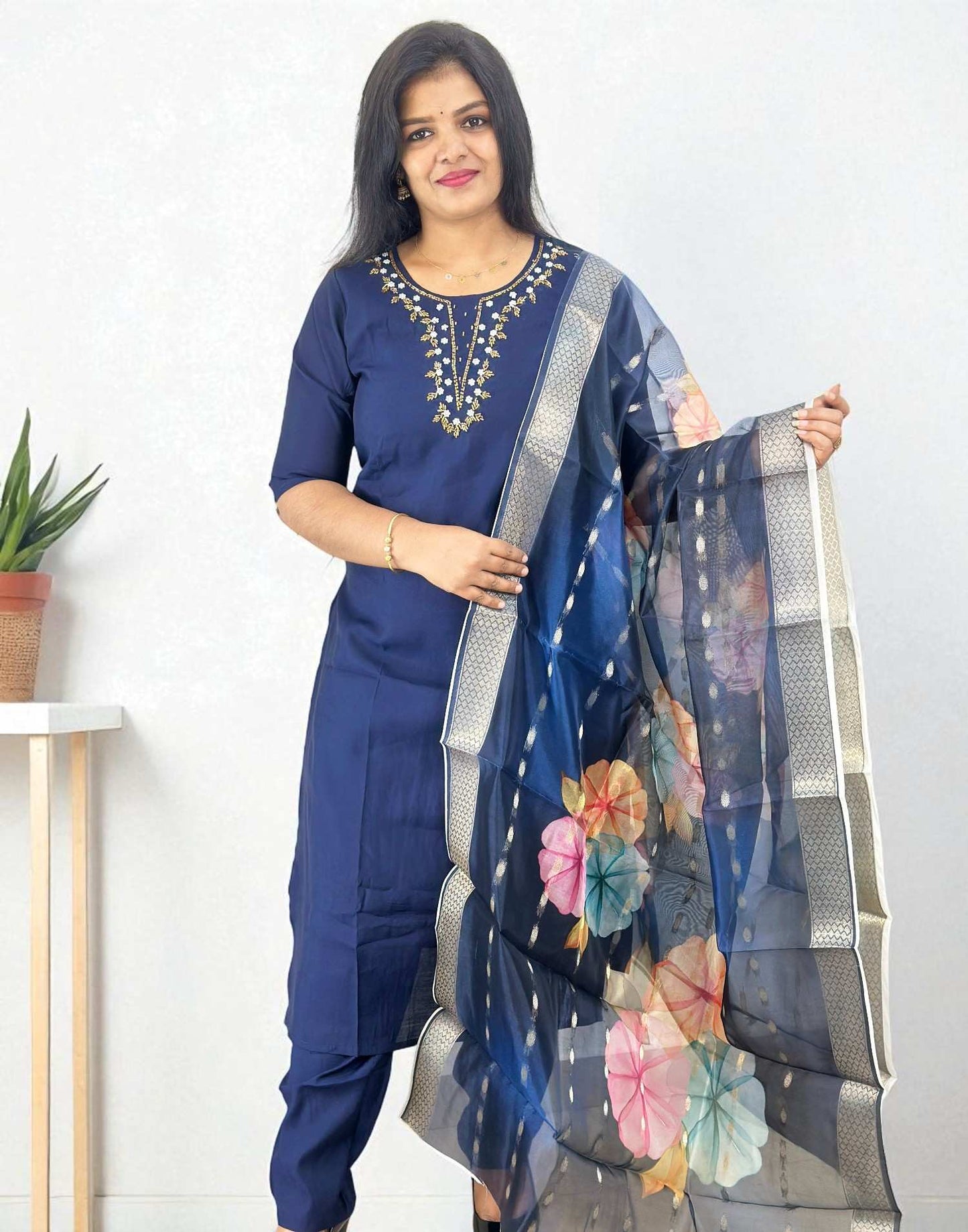 READY TO WEAR NAVY BLUE E6463 300825RW - ELENTRA DESIGNS BY NIMI HEINS