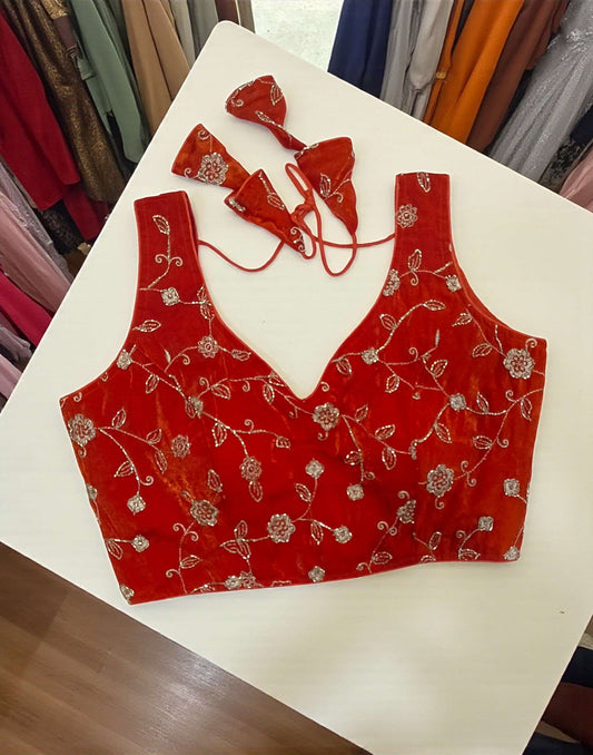 230925BL (E6498) READYMADE BLOUSE - Orange