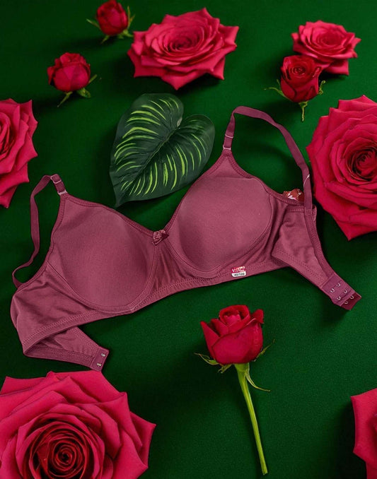 SEMI PADDED BRA V-MAX ONION PINK E6077 - E6078 121025BR - ELENTRA DESIGNS BY NIMI HEINS