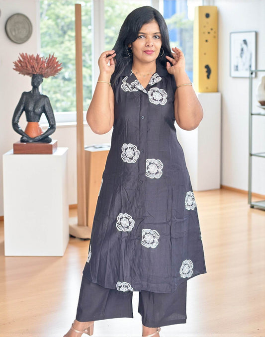 091025CS (E6569) CO-ORD SET - Black