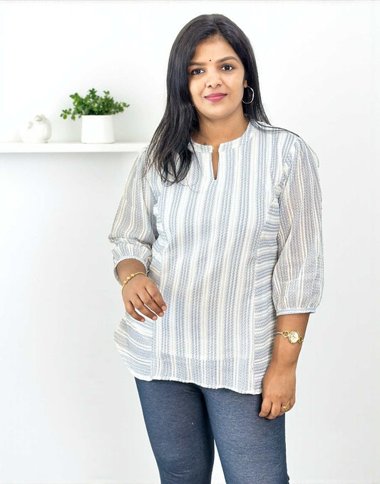 121025ST (E6572) SHORT TOP - Gray