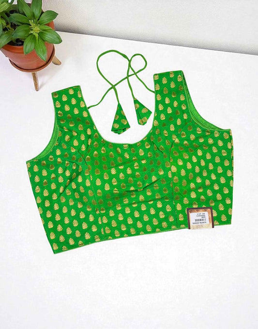 160925BL (E6482) READYMADE BLOUSE - Bright Green
