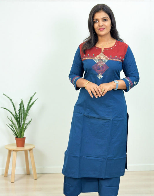 060925CS (E6559) CO-ORD SET - Blue 2