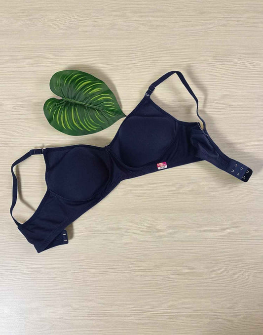 SEMI PADDED BRA V-MAX DARK BLUE E6077 - E6078 121025BR - ELENTRA DESIGNS BY NIMI HEINS