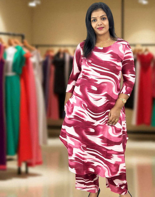 200825CS (E6392) CO-ORD SET - Onion Pink