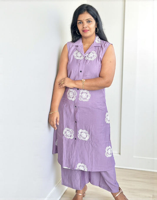 091025CS (E6569) CO-ORD SET - Lavender