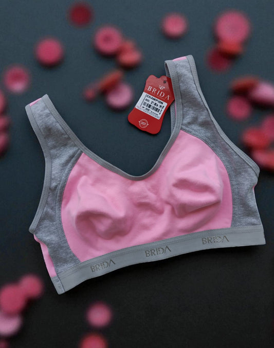 300725BR (E5287) BRIDA WORKOUT BRA - Baby Pink