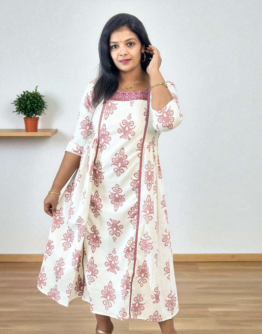 190925DK - DRESS KURTI - Champagne Pink