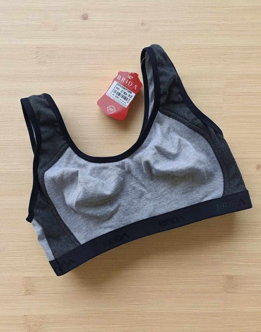 300725BR (E5287) BRIDA WORKOUT BRA - Silver Gray
