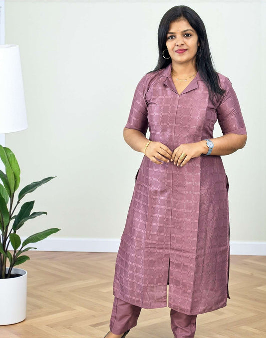 141025CS (E6570) CO-ORD SET - Onion Pink