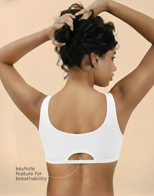 TEENAGER BRA BLOSSOM AESTHETIC WHITE E6436 170925BR - ELENTRA DESIGNS BY NIMI HEINS